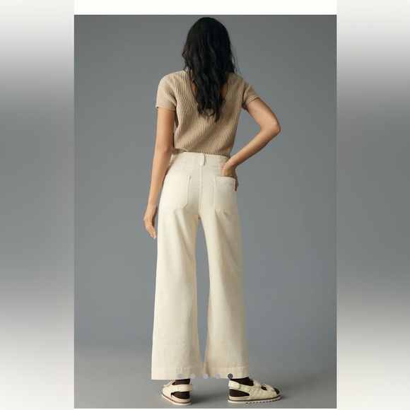 The colotte Cropped Wide-leg Corduroy Pants by Maeve - Picture 4 of 5